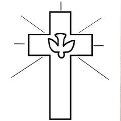 motif croix kit punch needle religieux première communion