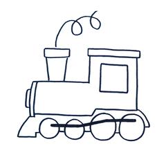 dessin coloriage locomotive facile